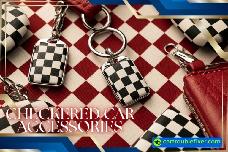 checkered car accessories